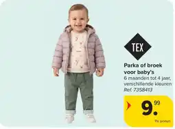 Carrefour Parka of broek voor baby's aanbieding