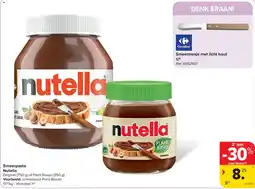 Carrefour Smeer pasta Nutella aanbieding