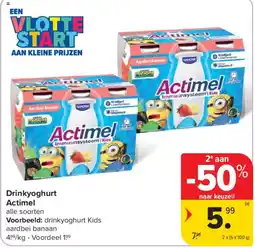 Carrefour Actimel Drinkyoghurt aanbieding
