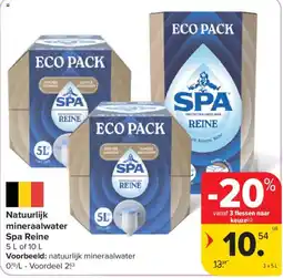 Carrefour Natuurlijk mineraalwater Spa Reine aanbieding