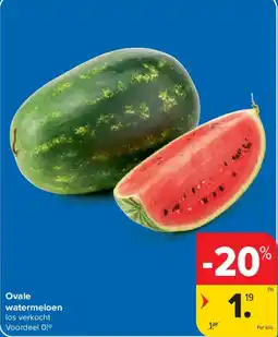Carrefour Ovale watermeloen aanbieding