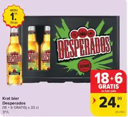 Carrefour Krat bier Desperados aanbieding