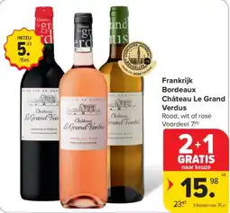 Carrefour Frankrijk Bordeaux Château Le Grand Verdus aanbieding