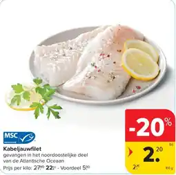 Carrefour Kabeljauwfilet aanbieding