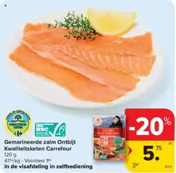 Carrefour Gemarineerde zalm ontbijt aanbieding