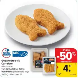 Carrefour Gepaneerde vis Carrefour aanbieding