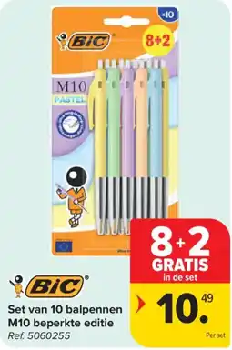 Carrefour Set van 10 balpennen aanbieding