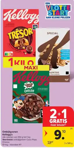 Carrefour Ontbijtgranen Kellogg's aanbieding