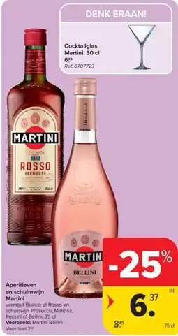 Carrefour Aperitieven en schuimwijn Martini aanbieding