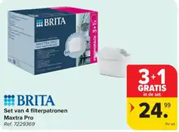 Carrefour Set van 4 filterpatronen Maxtra Pro aanbieding