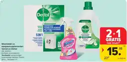 Carrefour Wasmiddel en wasgoedsupplementen Vanish en Dettol aanbieding