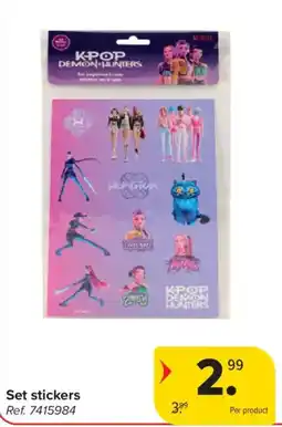 Carrefour Set stickers aanbieding