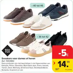 Carrefour Sneakers voor dames of heren aanbieding