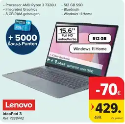 Carrefour Lenovo Ideapad 3 aanbieding