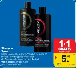 Carrefour Shampoo Syoss aanbieding