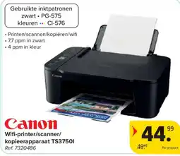 Carrefour Canon Wifi-printer/scanner/kopieerapparaat TS3750I aanbieding