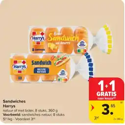 Carrefour Sandwiches Harrys aanbieding