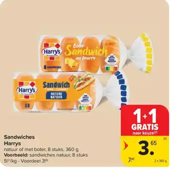 Carrefour Sandwiches Harrys aanbieding
