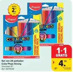 Carrefour Set van 24 potloden Color'Peps Strong aanbieding