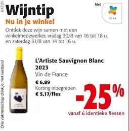 Colruyt L'Artiste Sauvignon Blanc aanbieding