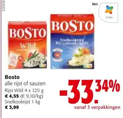 Colruyt Bosto alle rijst of sauzen aanbieding