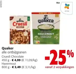 Colruyt Quaker alle ontbijtgranen aanbieding