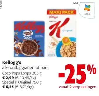 Colruyt Kellogg's alle ontbijtgranen of bars aanbieding