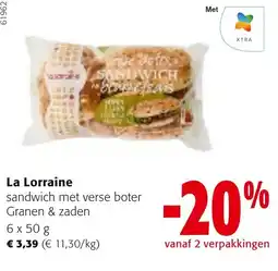 Colruyt La Lorraine sandwich met verse boter Granen & zaden aanbieding