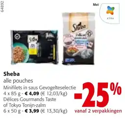 Colruyt Sheba alle pouches aanbieding