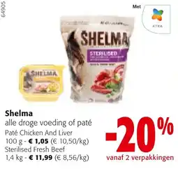 Colruyt Shelma alle droge voeding of paté aanbieding