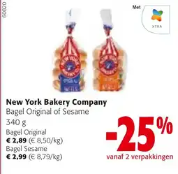 Colruyt New York Bakery Company Bagel Original of Sesame aanbieding