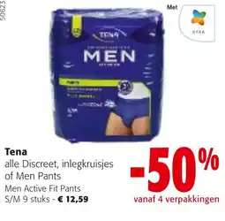 Colruyt Tena Discreet inlegkruisjes of Men Pants aanbieding