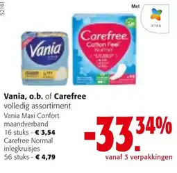Colruyt Vania, o.b. of Carefree volledig assortiment aanbieding