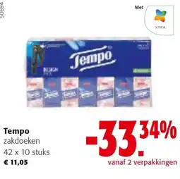 Colruyt Tempo zakdoeken aanbieding