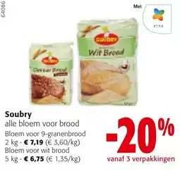 Colruyt Soubry alle bloem voor brood aanbieding