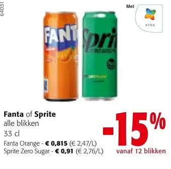 Colruyt Fanta of Sprite aanbieding