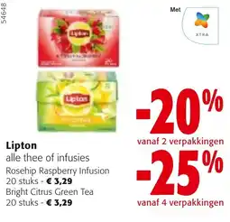 Colruyt Lipton alle thee of infusies aanbieding