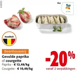 Colruyt Gevulde paprika of courgette aanbieding