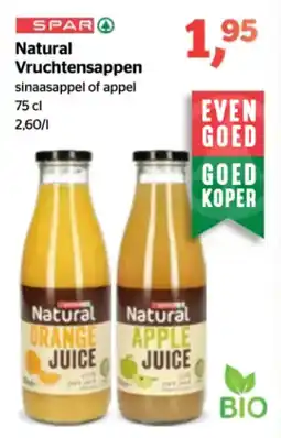 Spar Natural vruchtensappen aanbieding