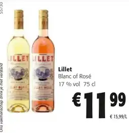 Colruyt Lillet Blanc of Rosé aanbieding