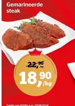 Spar Gemarineerde steak aanbieding