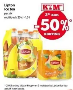 Spar Lipton Ice tea perzik aanbieding