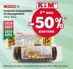 Spar Krokante botergaletten of choco galetten aanbieding