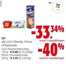 Colruyt LU alle LULU Beertje, Prince of Barquette aanbieding