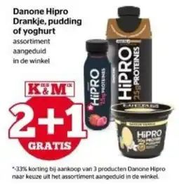 Spar Danone Hipro Drankje, pudding of yoghurt aanbieding