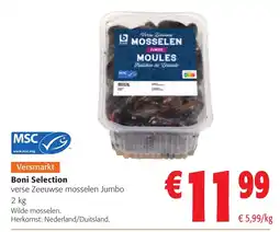 Colruyt Boni Selection verse Zeeuwse mosselen Jumbo aanbieding