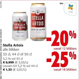 Colruyt Stella artois alle blikken aanbieding