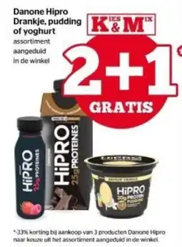 Spar Danone Hipro Drankje, pudding of yoghurt aanbieding