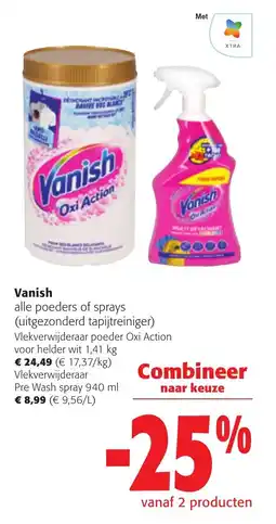 Colruyt Vanish alle poeders of sprays aanbieding