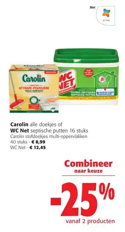 Colruyt Carolin alle doekjes of WC Net septische putten aanbieding